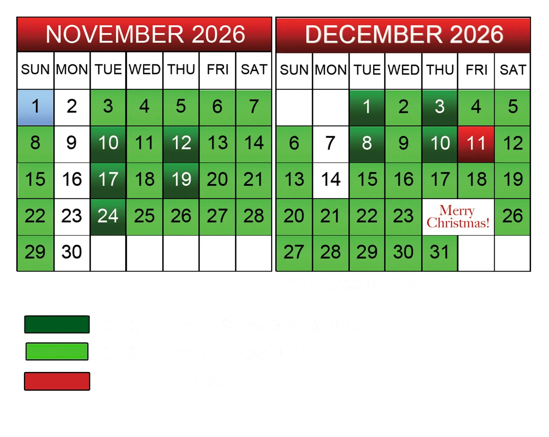 country tonite christmas show schedule